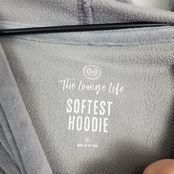 SO Gray Lounge Softest Hoodie XL - Picture 3 of 5